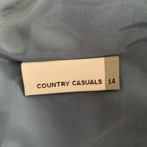 Blue floral embroidered midi dress (size 14) - Picture 5 of 5